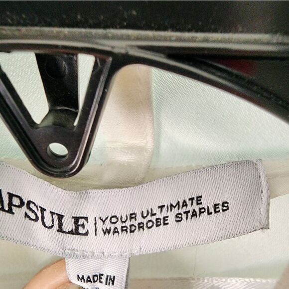 CAPSULE side pockets tie belt collar cascade side slit duster cardigan - Picture 4 of 16